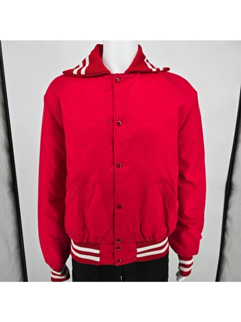 Vintage 1970s Gus Doerner Sports South Knox Spartans Satin Bomber Jacket (XL) - Picture 3 of 14